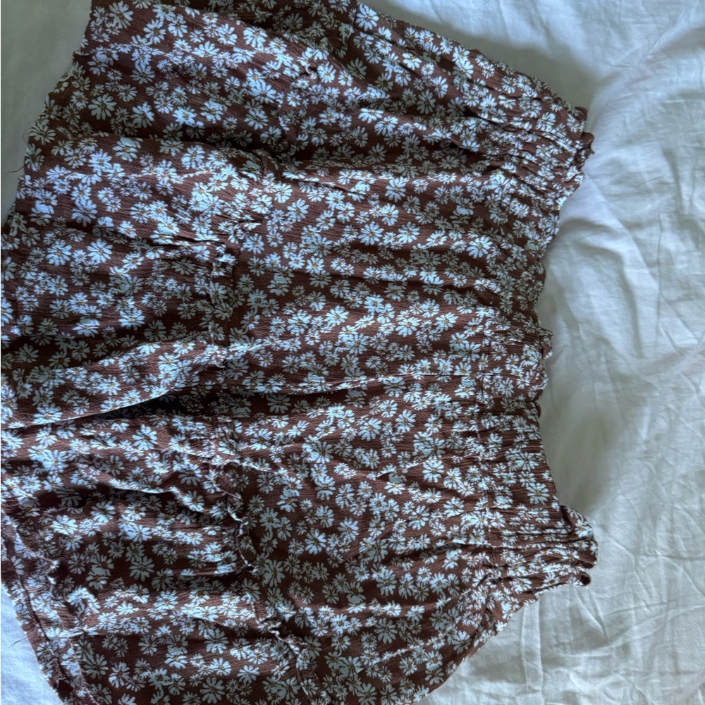 Floral Brown Skirt